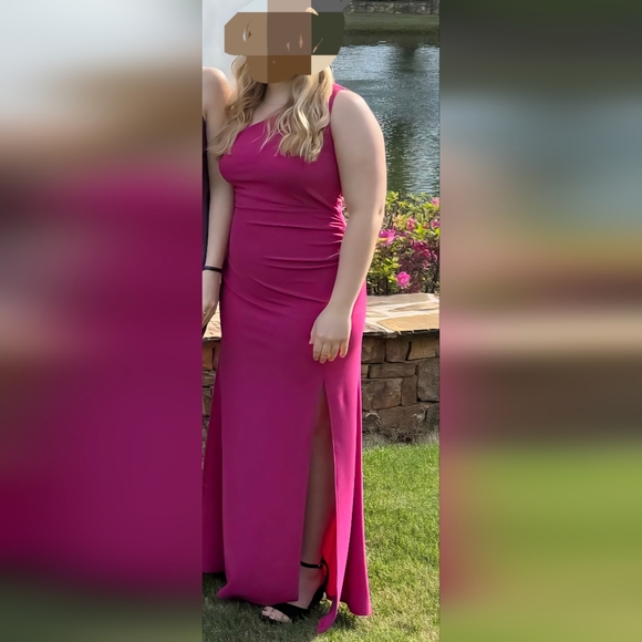 Amazon One Shoulder Sleeveless Split Bodycon Mermaid Evening Cocktail Long Dress - Picture 5 of 6